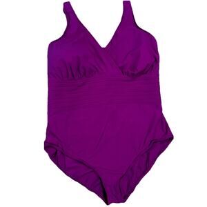 Aqua green Fushia One Piece Swimsuit Slimming Waist Adjustable Straps MSRP$89